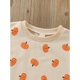thumbnail image 5 of FOCUSNORM Halloween Baby Girl Boy Clothes Pumpkin Romper Sweatshirt Onesie Long Sleeve Bodysuit Top, 5 of 8
