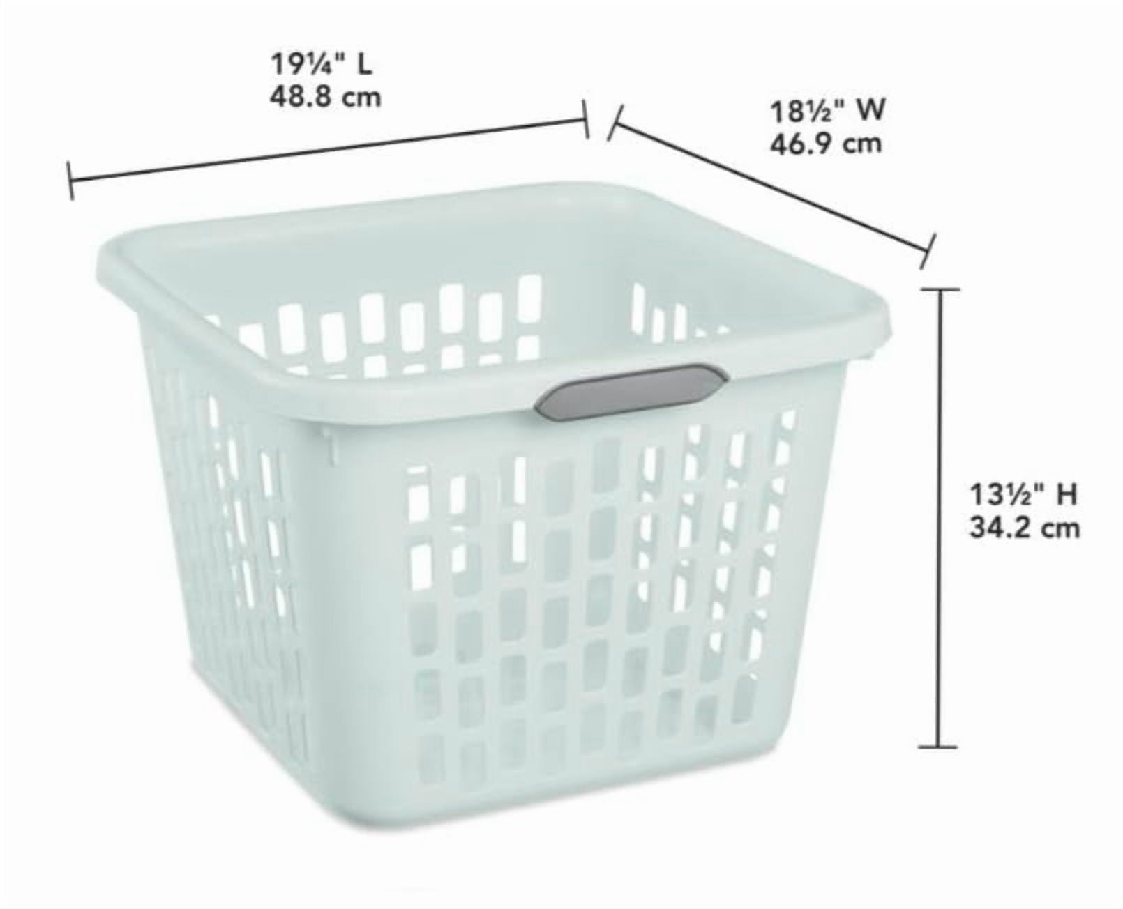 Sterilite 1.5 Bushel Square Laundry Basket Mindful Mint Comfort Grip Handles