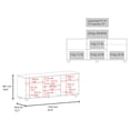 thumbnail image 6 of TV Stands With Storage, Tv Stand, 1 Door, 4 Shelves, 55" TV Capacity, Black Entertainment Centers,Engineered Wood Wooden TV Stands, Furniture Primary Living Space TV & Entertainment Furniture Tv Stan, 6 of 8