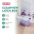 thumbnail image 3 of Sterilite 66 Quart Clear Plastic Latching Storage Container Tote, 6 Pack, 3 of 12