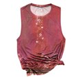 thumbnail image 5 of ICHUANYI Clearance Women's Sleeveless Summer Casual Tops Round Neck Printing Sleeveless Vest Tops(Red, L) ICHUANYI WER2023081506163, 5 of 5