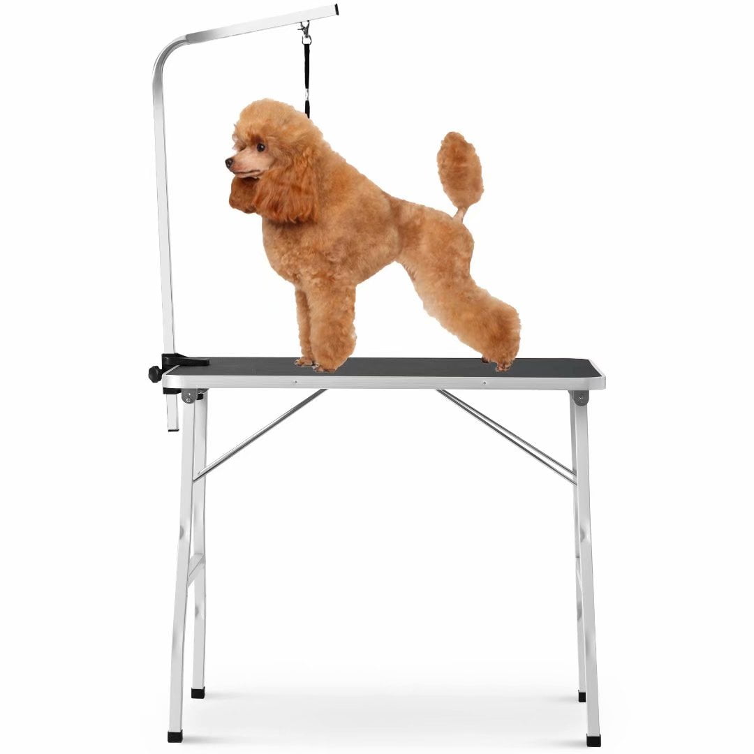 Akoyovwerve Midium Size 36 Steel Legs Foldable Nylon Clamp Adjustable Arm Rubber Mat Pet Grooming Table Walmart Com Walmart Com