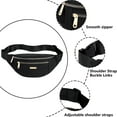 thumbnail image 3 of Fanny Pack for Women Men Pockets, fashion Waist Pack Crossbody Bum Bags - black, 3 of 7