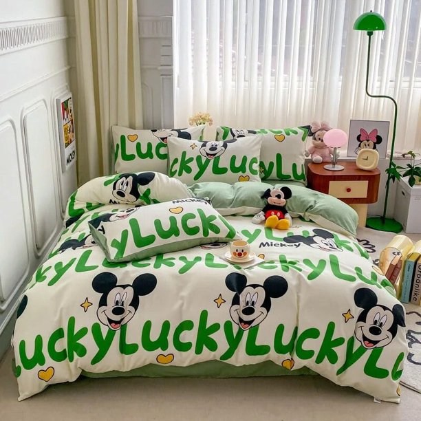 Disney-Juego de ropa de cama de Stitch para niños, funda de edredón, funda de almohada, estampado de Anime de dibujos animados, artículos para el hogar, regalos de cumpleaños