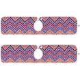 thumbnail image 2 of Tribal Ethnic Purple Sink Splash Guard for Faucet 2 Packs Faucet Absorbent Mats, Indian Zig Zag Wave Faucet Handle Drip Catcher Quickly Drying Mat for Kitchen Counter Bathroom, 30"x5.5" RV, 2 of 7
