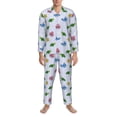 thumbnail image 3 of Salouo Sea Turtle Whale Print Button-Front Long Sleeve Pajama Set for Men, Soft 2Pjs Men's Long Sleeve Sleepwear-X-Large, 3 of 7