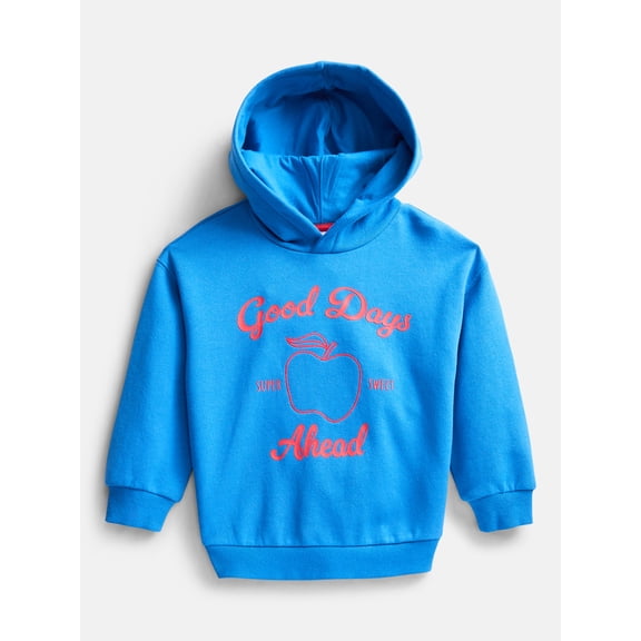 Wonder Nation Toddler Girls Graphic Hoodie with Long Sleeves, Sizes 12M-5T