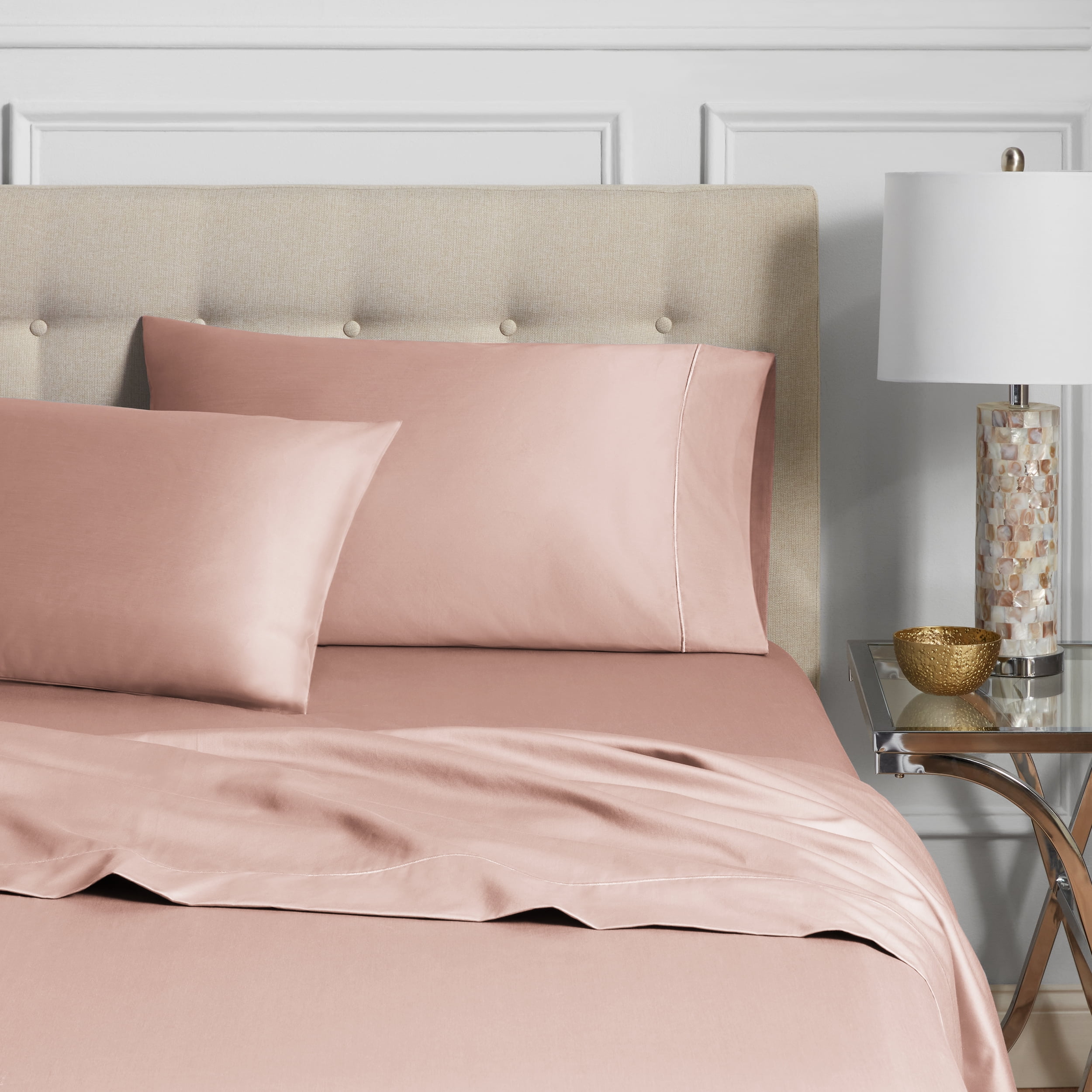 Hotel Style 600 Thread Count Rose Egyptian Cotton Adult Pillow Cases, King (2 Count)