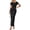 Black, variant on PRETTYGARDEN Women Summer Dress , Short Sleeve Ruched Bodycon Maxi Dresses, Elegant Cocktail Wedding Guest Party Outfit