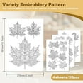 thumbnail image 2 of 20Pcs Maple Leaf Water Soluble Hand Sewing Stabilizers 8.3"x11.7" Autumn Leaf Embroidery Pattern Stabilizer 4 Sheets Fall Leaves Stick and Stitch Embroidery Paper Sticker, 2 of 7