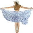 thumbnail image 4 of HAPPY BAY Women's Pareo Beach Wrap Swimsuit Bikini Sarong One Size Lapis, Geometric, 4 of 4