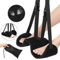 thumbnail image 4 of Reposapiés portátil ajustable de diseño ergonómico y transpirable en color negro para mayor comodidad en viajes y en la oficina, 4 of 8