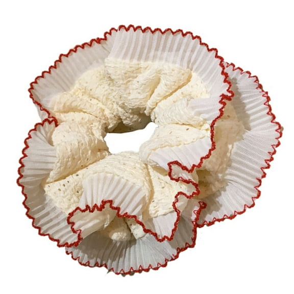 Double Layer Lace Hair Scrunchies Thick Updos Oversized Scrunchy Elegant Hair Rope Scrunchy Women Ponytail Holder