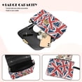thumbnail image 4 of Pzuqiu Flag Women Leather Crossbody Bag Versatile Exquisite Leather Quilted Shoulder Bag with Chain Strap for Women Craftsmanship Vintage Practical for Teen Girls-Women, 4 of 7