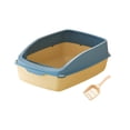 thumbnail image 4 of Esquirla Cat Litter Box Kitten Potty Toilet for Small Animals Small Medium Large Cats yellow and blue, 4 of 8