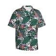 thumbnail image 2 of Uemuo Tropical Leaves Printed Regular Fit Short Sleeve Casual Hawaiian Shirt for Men,Aloha shirt,Tropical shirt,Floral print shirt,Vacation Beach shirt-Large, 2 of 9