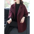 thumbnail image 2 of Colección de otoño 2024 Nueva chaqueta tipo suéter para mujeres de mediana edad y mayores Abrigo elegante y de moda sin cuello, 2 of 4