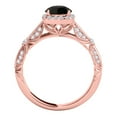 thumbnail image 3 of Aonejewelry 1.30 Ct. Ttw Halo Black Diamond Engagement Wedding Ring Crafted In 14k Solid Rose Gold, 3 of 4