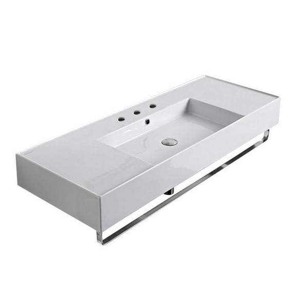 Nameeks Scarabeo 5125-TB-Three Hole Scarabeo Teorema 2.0 48" Rectangular Ceramic Wall