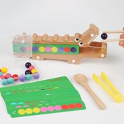 PETSOLA Crocodile Clip Bead Toy Montessori Color Matching Games, Kingdergarten Sorting Counting Matching Game for Girls Boys Children