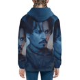 thumbnail image 4 of Johnny Depp Youth Sweatshirt 3D Printed Hoodie Activewear Teenager Winter Full-Zip Drawstring Jacket Coats Active Pullover Hooded Blouse For Boys Girls X-Large, 4 of 8