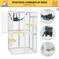 thumbnail image 3 of COZIWOW Catio Outdoor Cat Enclosure Window Access, Wooden Cat House Cage Indoor， White, 3 of 9