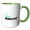Green/White, variant on 3drose, Tango Dancer, 11oz Two-tone Red Mug