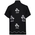 thumbnail image 2 of HAPPY BAY Men's Beach Cruise Holidays Shirts Casual Button Down Shirts For Men Summer Vacation Aloha Tops Hawaiian Shirt S Black_W764, 2 of 6