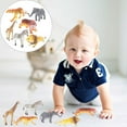 thumbnail image 3 of CNKOO 14Pcs Safari Animals Figures Set, Zoo Safari Plastic Figurine Model Decoration with Tiger Leopard Lion Giraffe Zebra Elephant(6*Animals +8* Small Starfish), 3 of 6