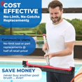 thumbnail image 2 of ProTuff 22" Pool Brush Head – Comes Sturdy Bristles, Tough on Algae, Dirt & Grime – Cleans 3X Faster – Extra-Wide Pool Scrubber Brush with Pole Attachment Option, 2 of 5
