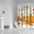 thumbnail image 2 of Happy Thanksgiving Farmhouse Fall Pumpkin Shower Curtains,Reusable Bathtub Curtains with Hooks Basic Polyester Fabric Bathroom Curtains for Halloween Thansgiving Christmas Hotel Dorm, 2 of 5