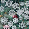 thumbnail image 2 of 12 piezas/lote de copos de nieve falsos de Navidad, adorno colgante para árbol de Navidad, simulación de hielo, fiesta de invierno, decoración de Año Nuevo, carámbanos, 2 of 5