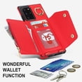 thumbnail image 3 of Phone Case for Samsung Galaxy Note 20 Ultra 5G Wallet Cover with Screen Protector Ring Stand Card Holder Crossbody Strap Cell Note20 Plus Notes 20Ultra Note20+ U + 20+ Twenty Not S20 Women Girls Red, 3 of 13