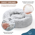 thumbnail image 3 of OYANTEN Fluffy Cat Beds for Large Cats Small Dogs Machine Washable Misty Gray/20in, 3 of 7