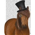 thumbnail image 3 of Fab Funky 15x18 Black Modern Framed Museum Art Print Titled - Horse Top Hat and Monocle, 3 of 5