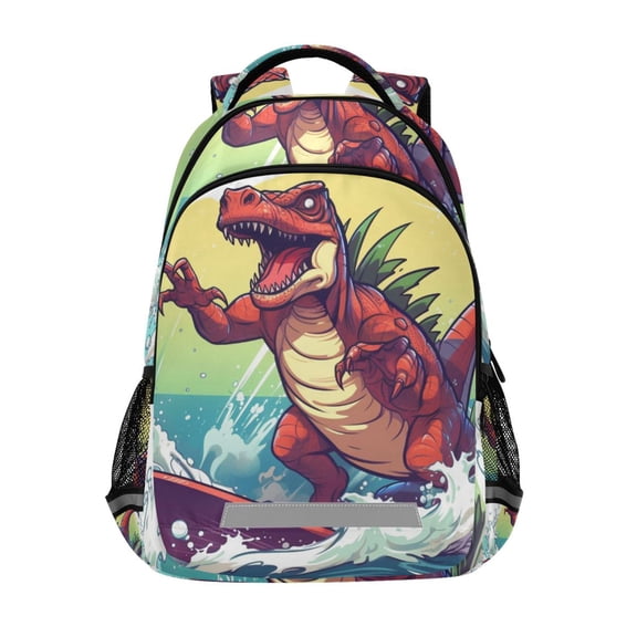 ALAZA Dinosaur Skating Backpack Elementary School Bag Bookbag Travel Rucksack