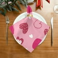 thumbnail image 5 of Coolnut Valentine's Day Love Heart Cloth Napkins Set of 6, Reusable Washable Polyester Dinner Table Napkins for Family, Weddings, Parties, Home Decor, 20 x 20 Inch Washcloth Gift, 5 of 7