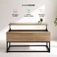 thumbnail image 3 of Mesa De Centro Elevable Montan Almacenamiento Interno Madera, 3 of 8
