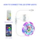 thumbnail image 5 of USB Powered LED IP20 impermeable RGB Color Cambio de luz Tira de luz 5V Aplicación Compatible con Bluetooth Aplicación Control remoto Lámpara de cadena Home Hotel 5m Eigraketly HA009541-01B, 5 of 6