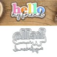 thumbnail image 1 of Plantilla de metal troquelada con letras de saludo a mi amigo para álbumes de recortes, 1 of 7
