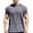 a-Grey12531, variant on Mens T-Shirt Slim Fit Half High Neck Short Sleeve Tees Solid Color Distressed Hole Stretch Top For Streetwear Casual Daily Wear Trendy Top