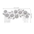 thumbnail image 2 of OFFIGAM Bridal Hair Accessory Set with Rhinestone Flower Design, Elegant Wedding Hairpiece for Brides and Special Occasions, 2 of 4
