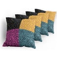 thumbnail image 5 of Ambesonne Indie Throw Pillow Cover 4 Pack, Eighties Funky Pop Doodle, 20", Multicolor, 5 of 7