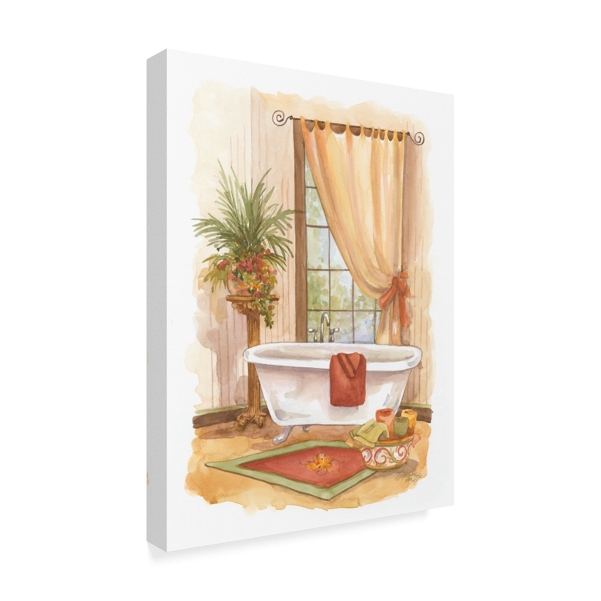 Trademark Fine Art 'Watercolor Bath in Spice II' Canvas Art by Jerianne Van Dijk