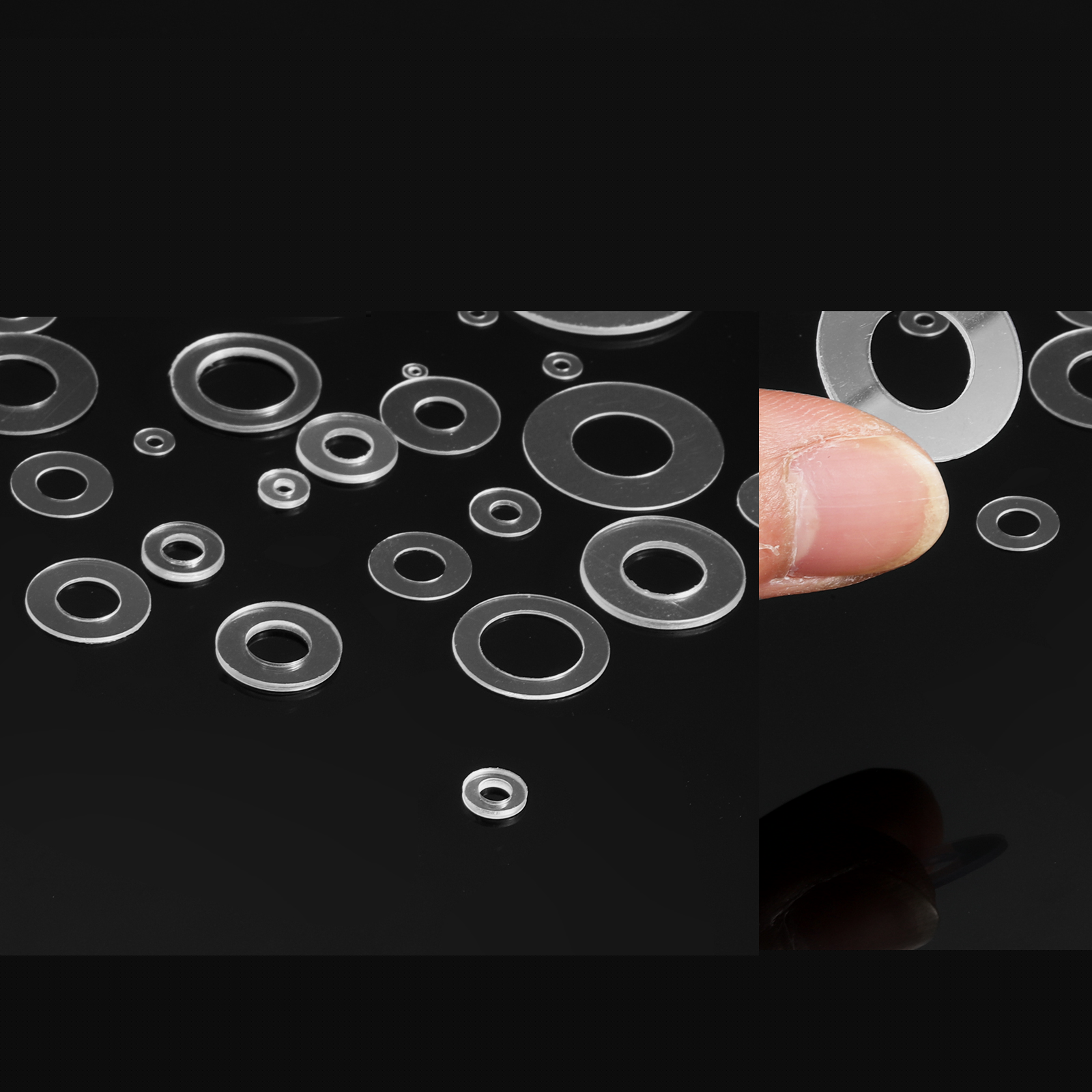 thumbnail image 4 of Uxcell 300Pcs M6 Arandelas Planas 6mm ID 10mm OD 0.5mm Espesor Anillo de Junta de Sellado Espaciador Reemplazo para Manguera de Agua, 4 of 7
