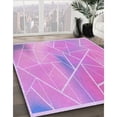 thumbnail image 3 of Ahgly Company Tapis d'Intérieur Lavables en Machine, Circulaires, Violet Violet Transitionnel, Ronds de 5 Pi, 3 of 7