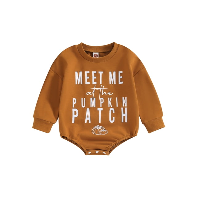 Diconna Bébé à Manches Longues Rompers Bébé Halloween Lettre Impression Col Rond Body Nouveau-Né Garçons Filles Automne Combinaisons