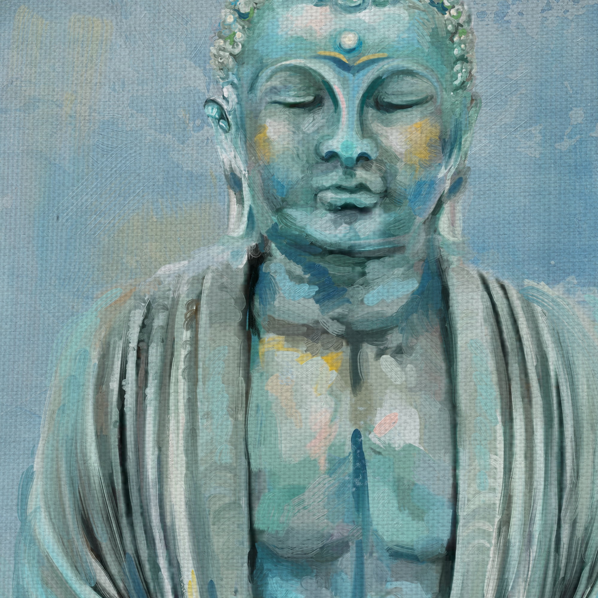 Masterpiece Art Gallery Dharma Buddha by Studio Arts Canvas Art Print 24" x 24"