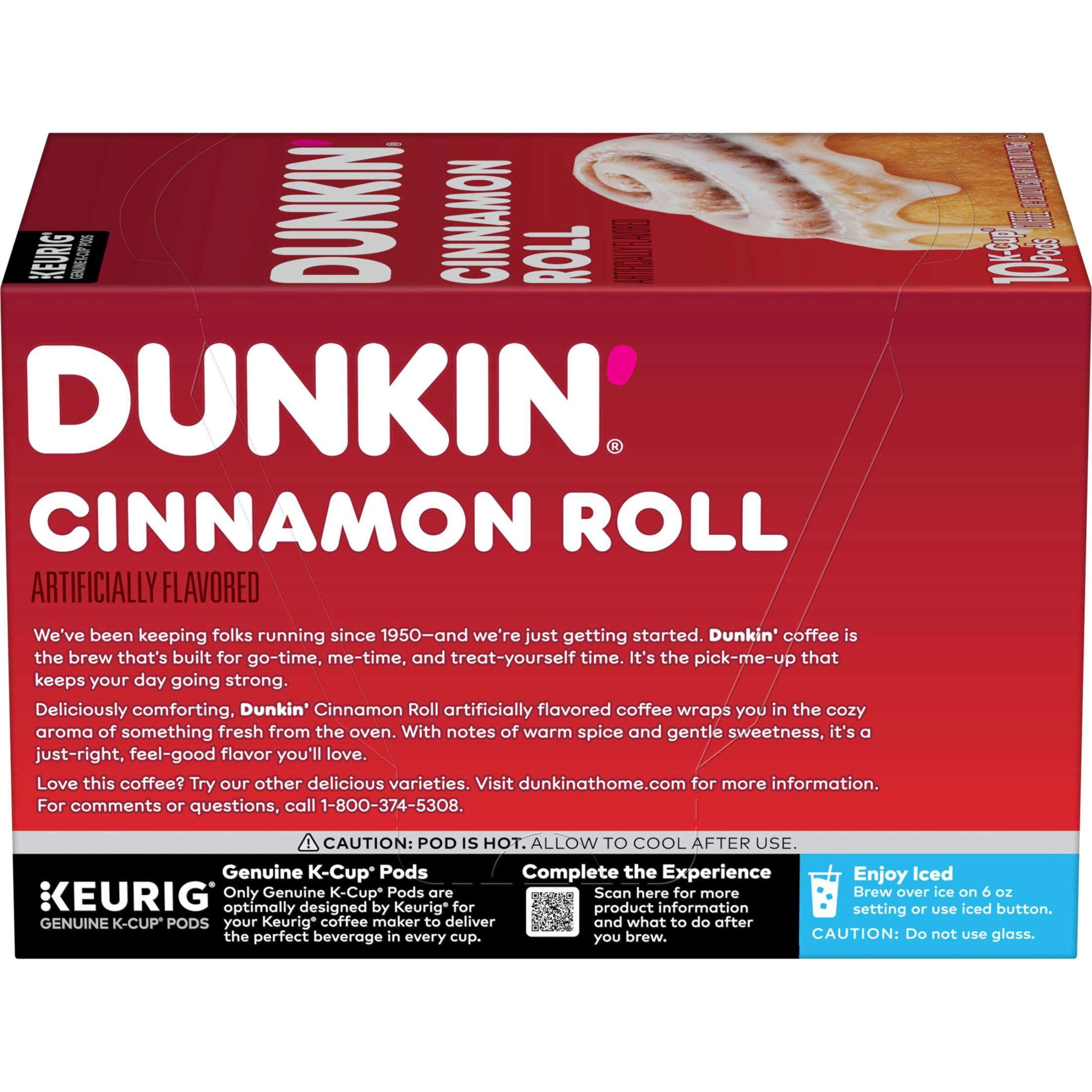 Dunkin, Cinnamania Flavored Coffee, 10-Count K-Cup Pods - Walmart.com
