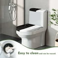 thumbnail image 4 of FOR U DESIGNS Black and White Pattern 2 Pack Toilet Lid Cover with Toilet Tank Lid Cover, Adjustable Toilet Seat Covers Fits Most 15-21" Round Oblong and Elongated Toilet Seat,Easy to Clean, 4 of 8
